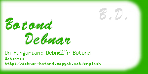 botond debnar business card